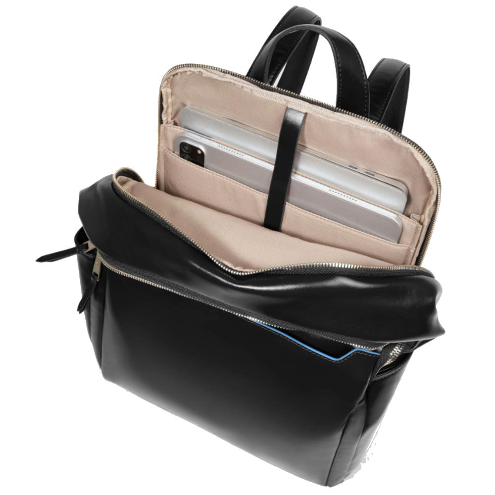 Zaino Donna PIQUADRO Porta Computer 14" in Pelle Nera Linea Blue Square - CA6678B2