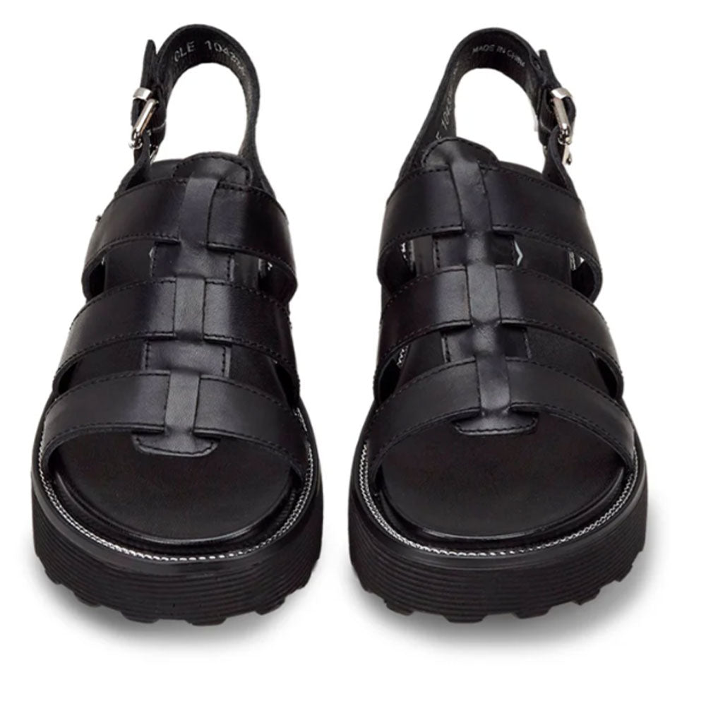 CULT Ziggy 3137 Damensandalen aus schwarzem Leder