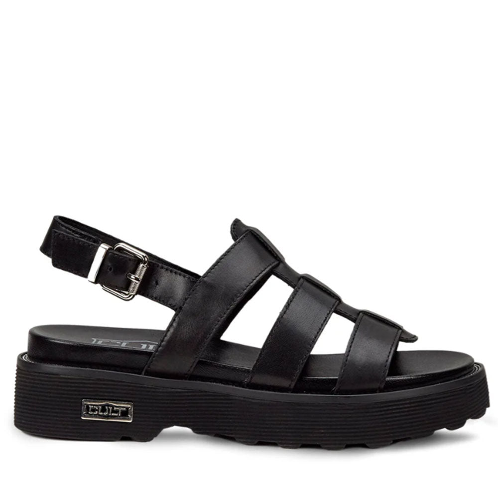 CULT Ziggy 3137 Damensandalen aus schwarzem Leder