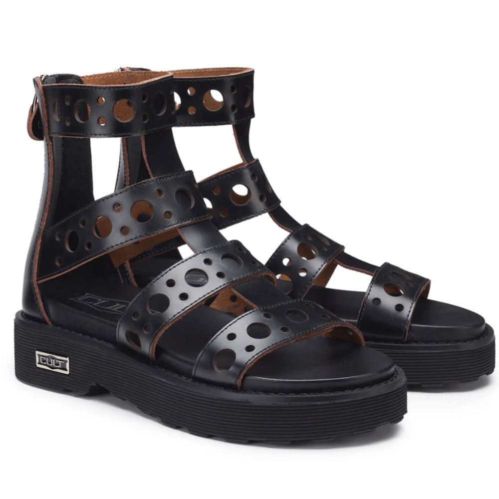 CULT Ziggy 3290
Damensandalen aus schwarzem perforiertem Leder