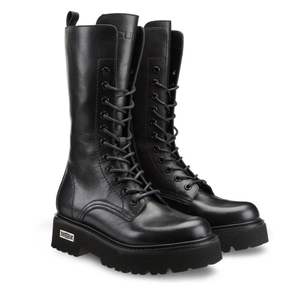 Scarpe Donna CULT Slash 3324 Anfibi Alti in Pelle colore Nero