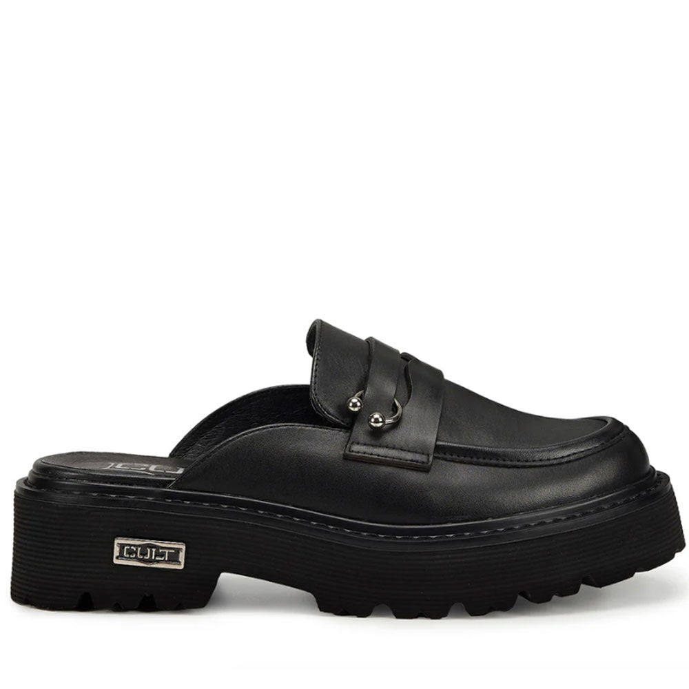 Scarpe Donna CULT Slash 4214 Sabot in Pelle Nera