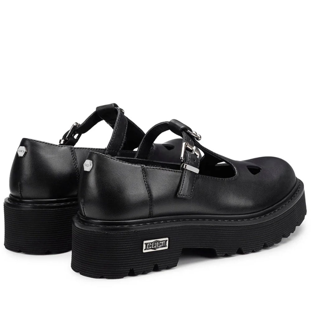 CULT Slash 4216 Schwarze Ledersandalen