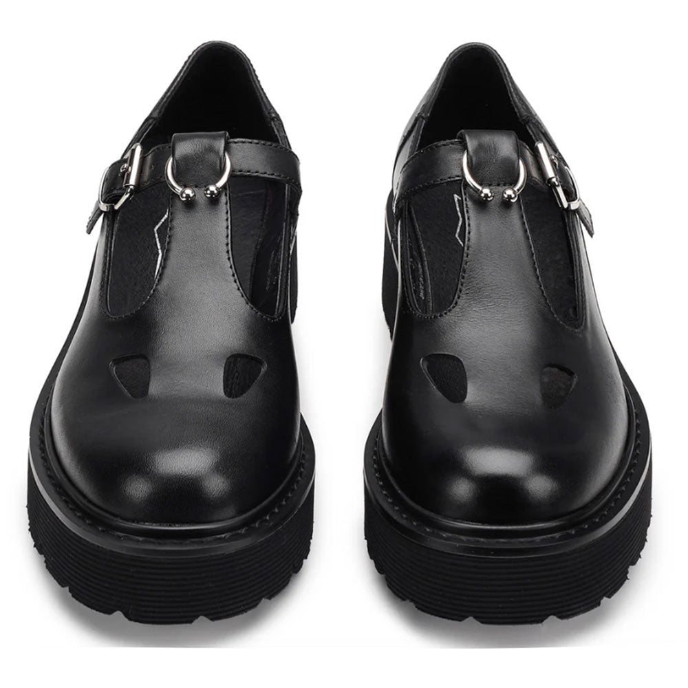 CULT Slash 4216 Schwarze Ledersandalen