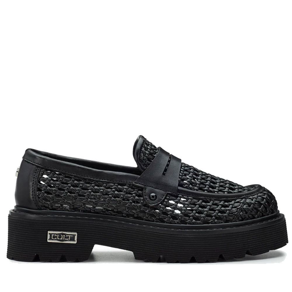 Scarpe Donna CULT Slash 4319 Mocassino in Pelle Nera Intrecciata