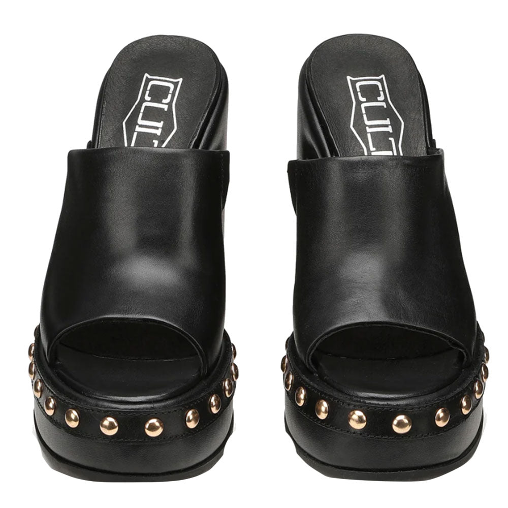 CULT Bjork 4305
Schwarze Ledersandalen mit Absatz für Damen