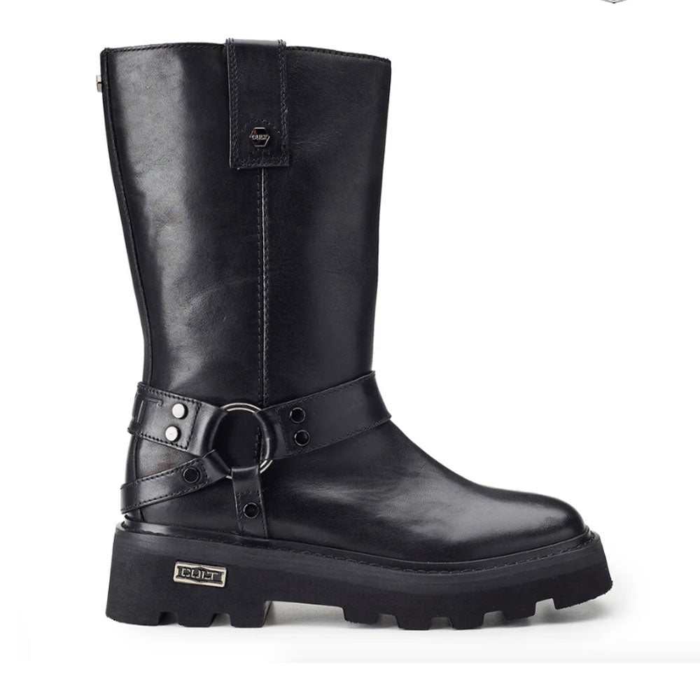 CULT Skin 4359 Damenstiefel aus schwarzem Leder
