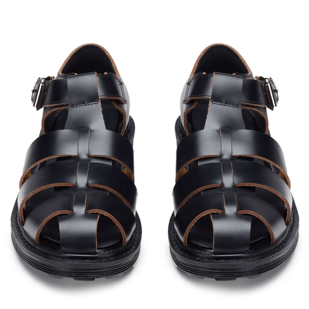 CULT Sabbath 4431 Damensandalen aus schwarzem Leder
