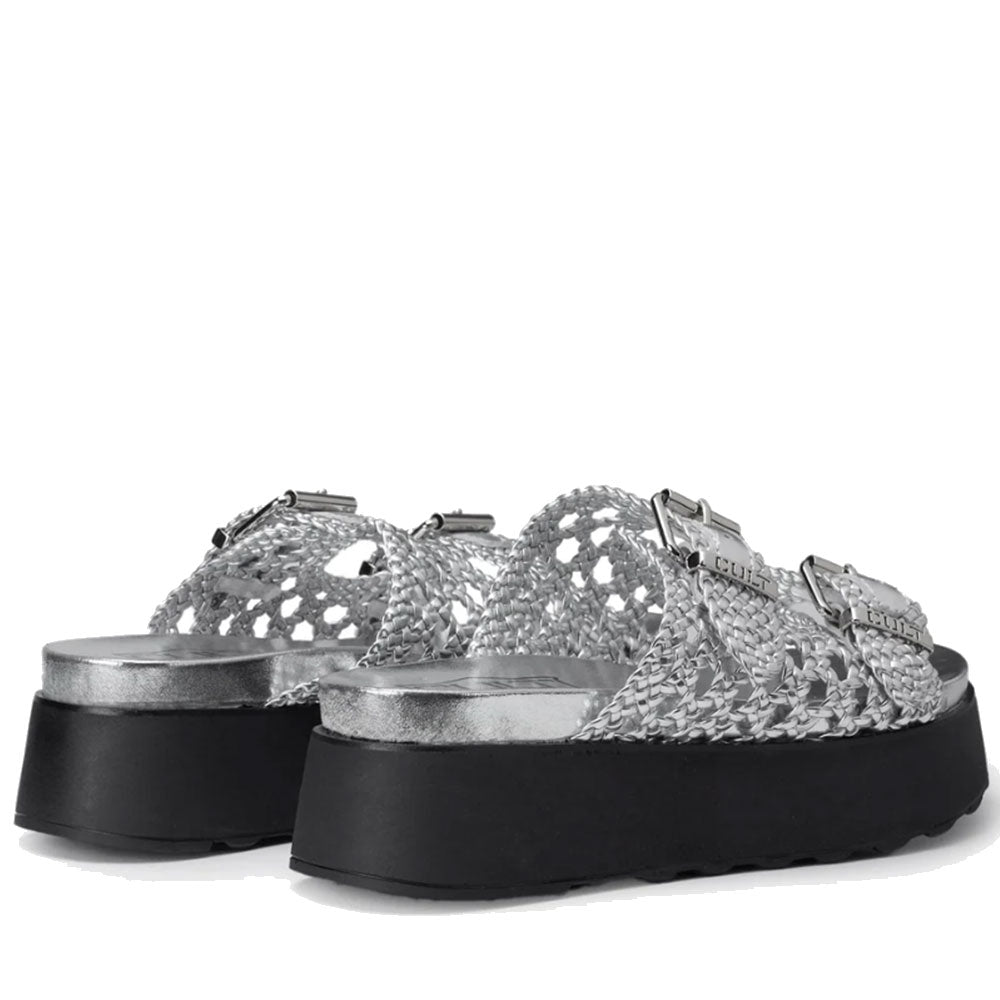 Ciabatte CULT Janis 4476 in Pelle Intrecciata Colore Silver