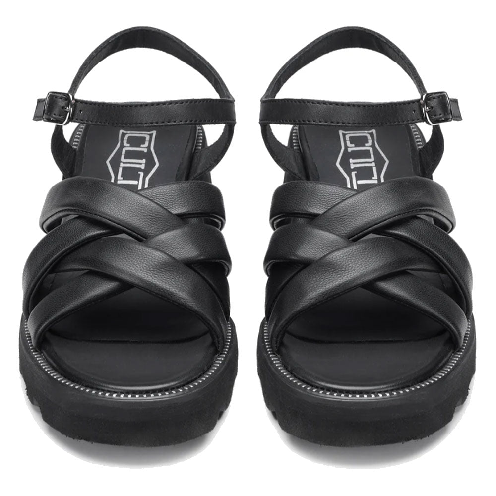 CULT Grace 4526 Damensandalen aus schwarzem Leder