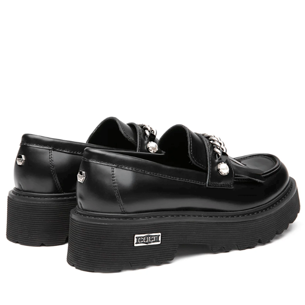 CULT Slash 4579 Damenschuhe Schwarz Leder Mokassin
