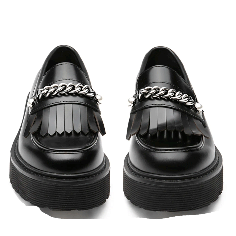 CULT Slash 4579 Damenschuhe Schwarz Leder Mokassin