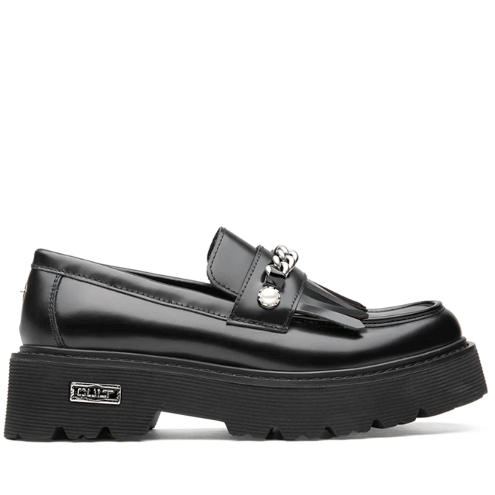 CULT Slash 4579 Damenschuhe Schwarz Leder Mokassin