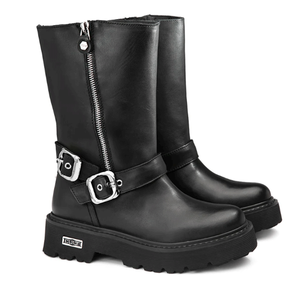 Scarpe Donna CULT Slash 4587 Stivali in Pelle Nera