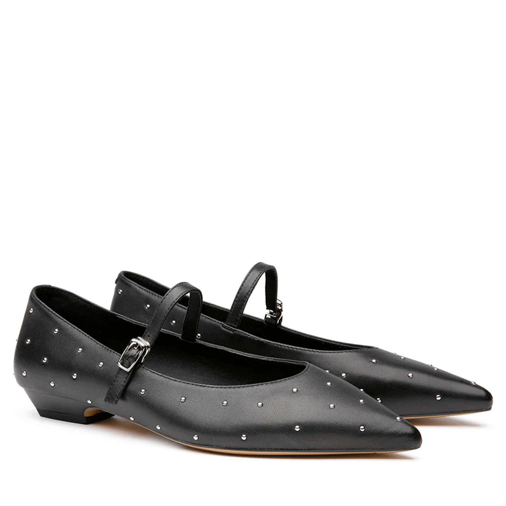Scarpe Donna CULT Pop 4612 in Pelle Nera con Borchie Applicate