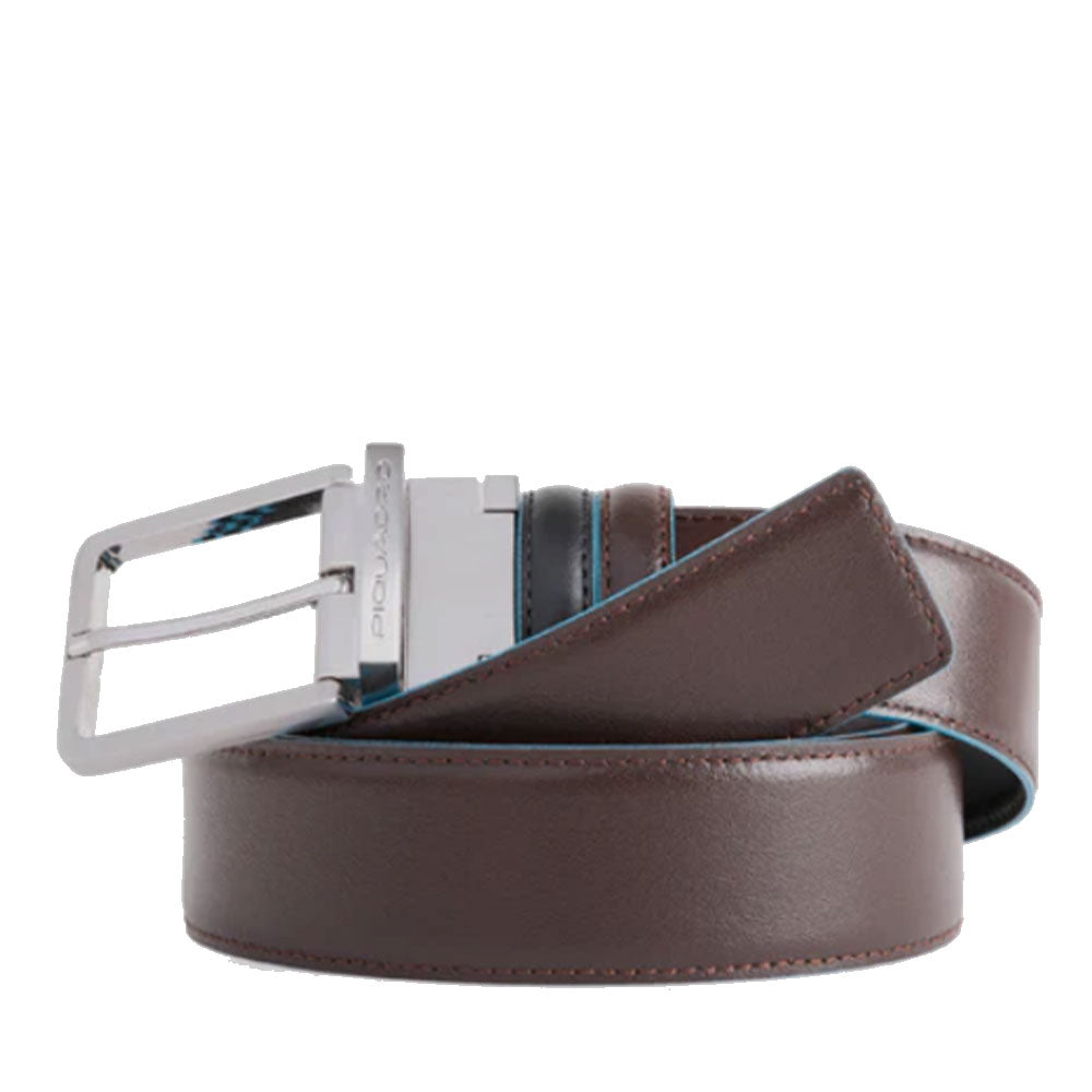PIQUADRO
Herren Gürtel aus schwarzem und mahagonifarbenem Leder, reversibel-CU2619B2