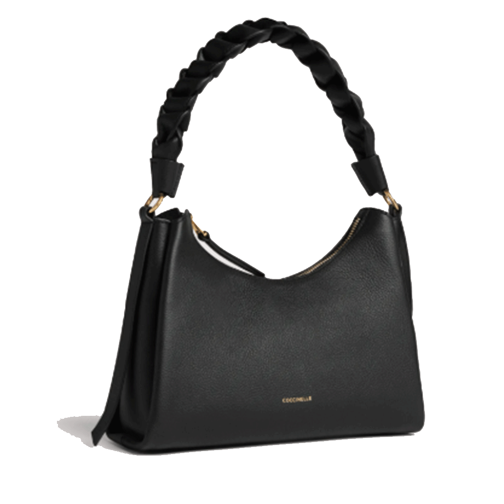 Borsa Donna a Spalla COCCINELLE in Pelle linea Boheme Small colore Noir - Cognac