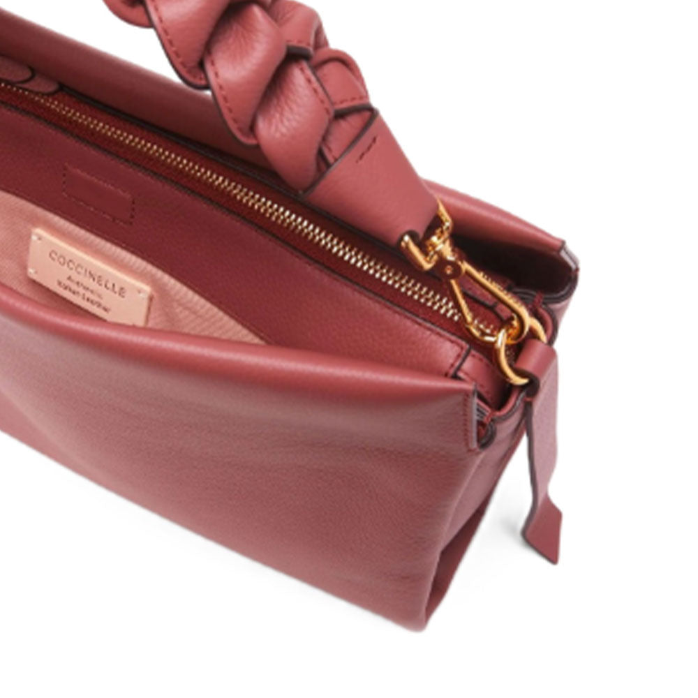 Borsa Donna a Mano COCCINELLE in Pelle linea Boheme Medium colore Brandy - Grenadine Red