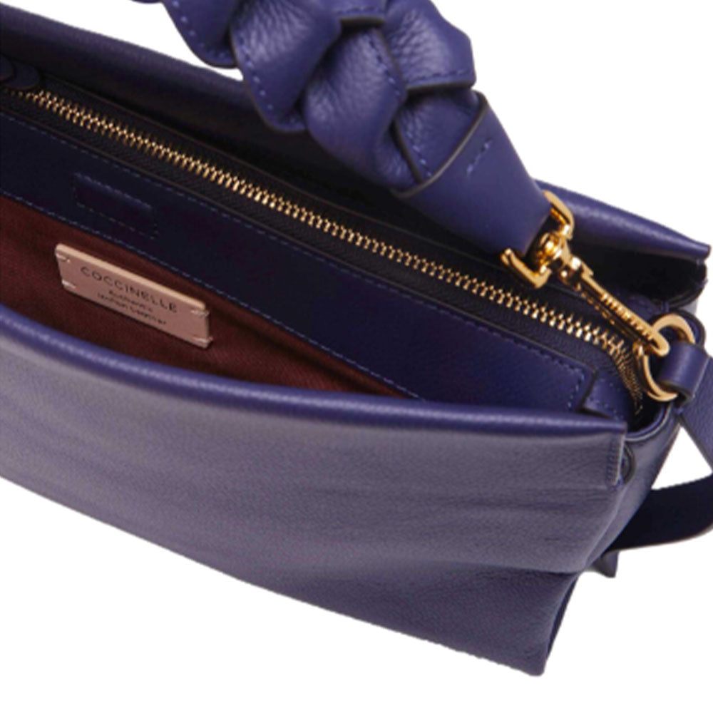 COCCINELLE Boheme Medium Lederhandtasche für Damen, Königsblau - Fondant Brown