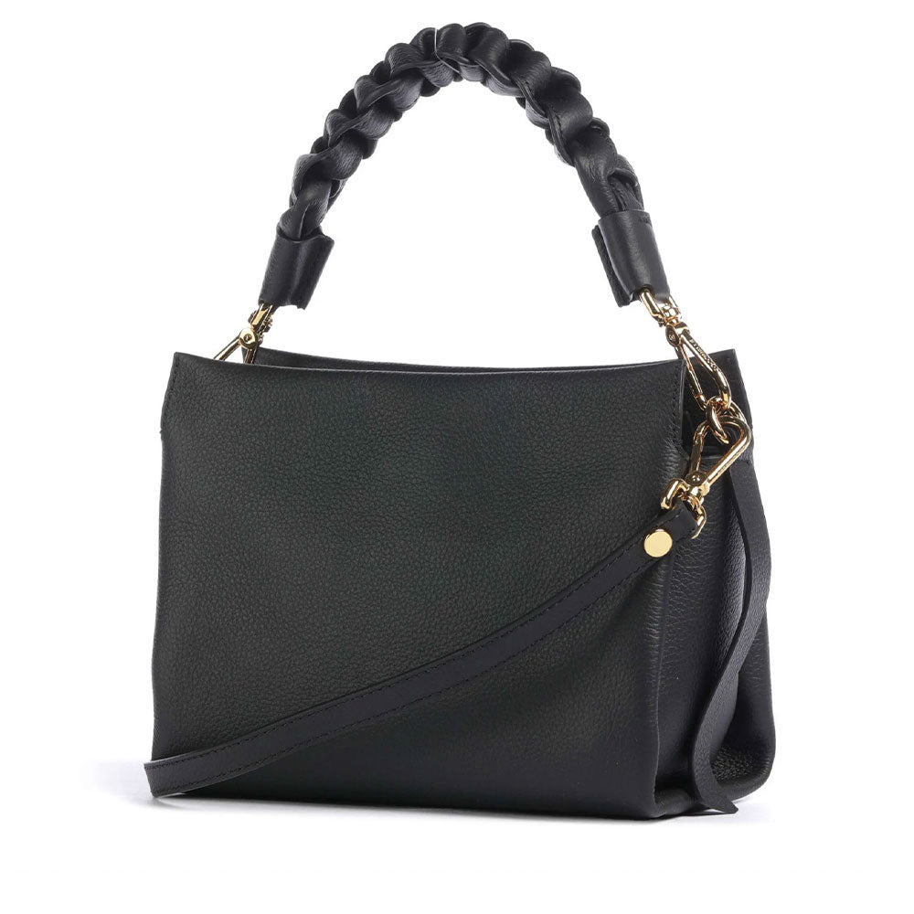 Borsa Donna a Mano COCCINELLE linea Boheme Small in Pelle Nero - Cognac