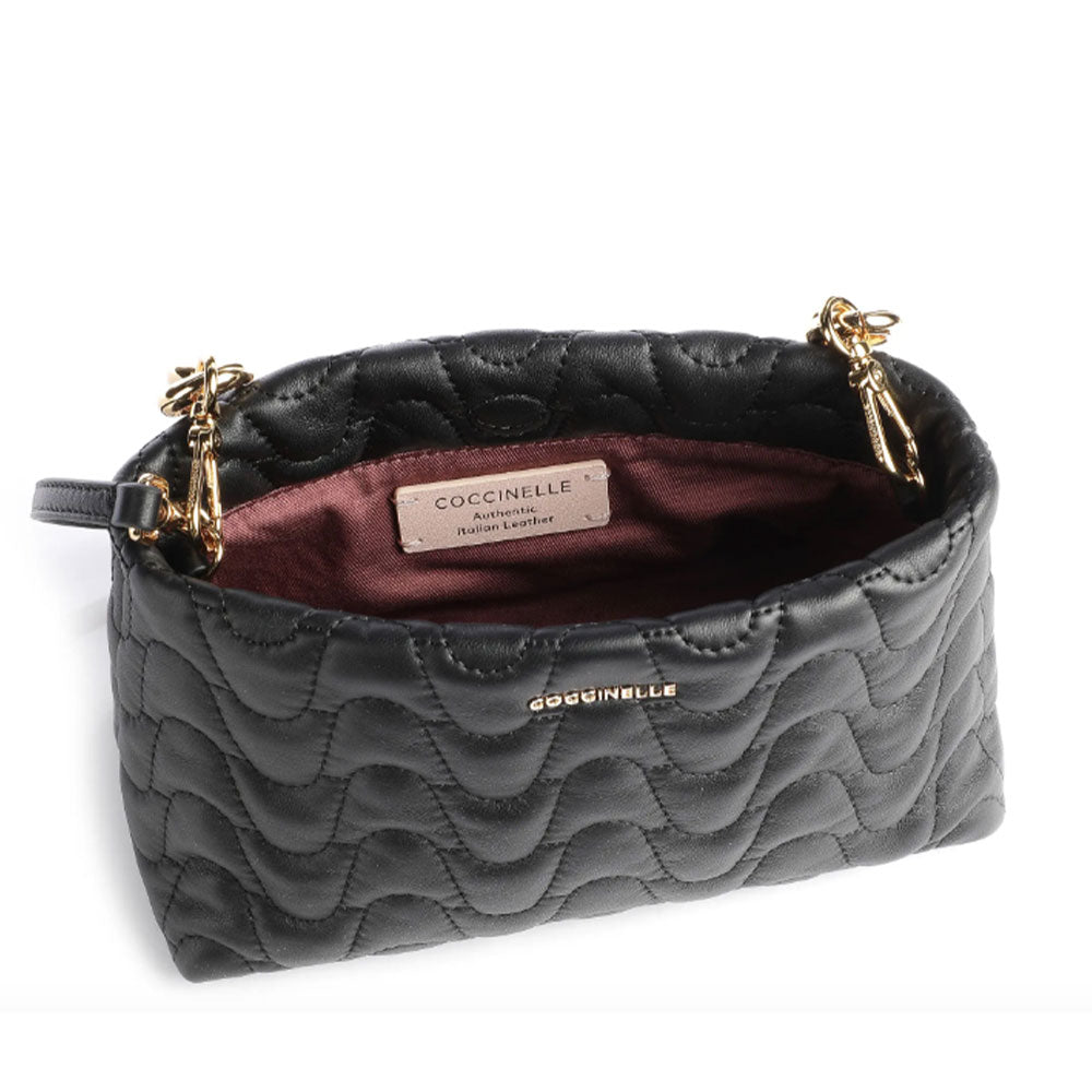 Borsa Donna a Mano Mini COCCINELLE in Pelle Matelassè Linea Ophelie Colore Nero
