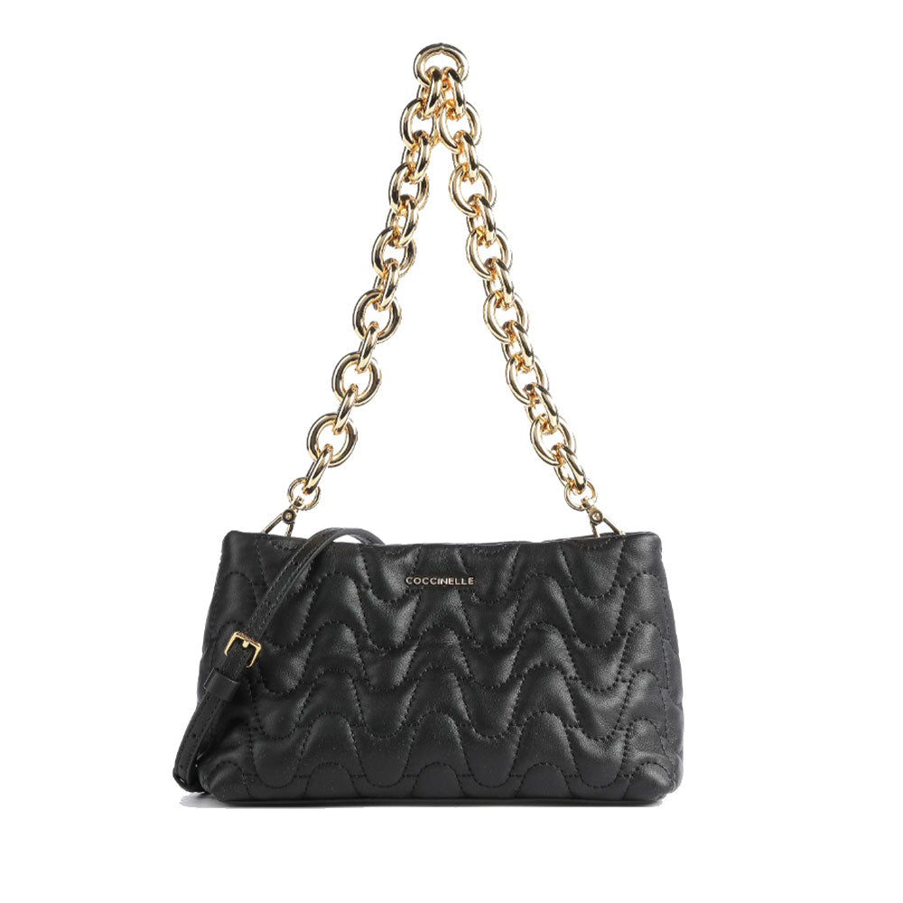 Borsa Donna a Mano Mini COCCINELLE in Pelle Matelassè Linea Ophelie Colore Nero