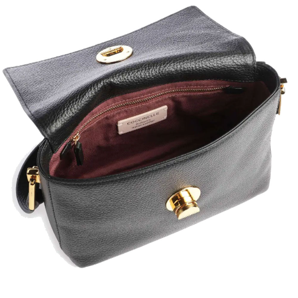 Borsa Donna a Tracolla COCCINELLE in Pelle linea Liya colore Nero
