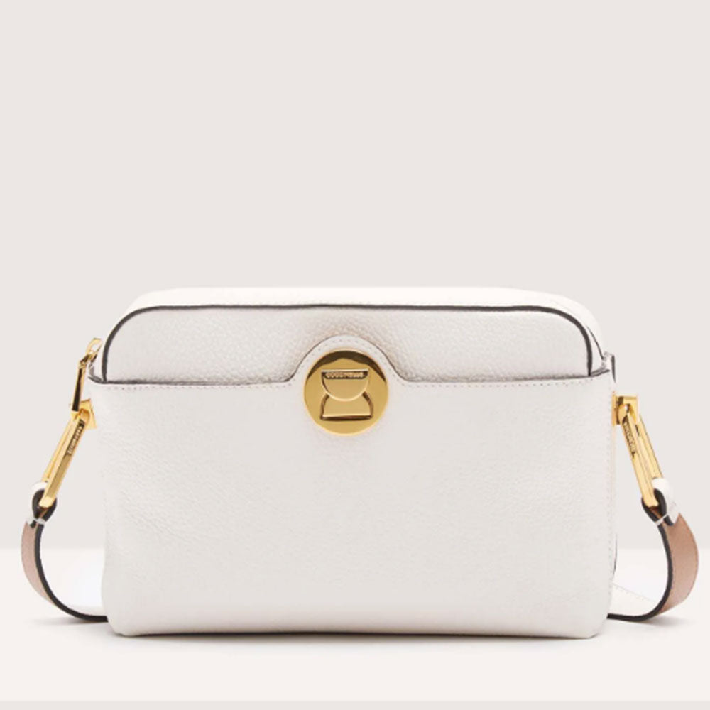 Borsa Donna a Tracolla COCCINELLE in Pelle linea Liya colore Blanco - Skin