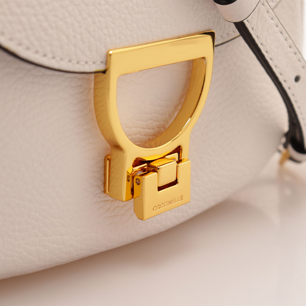 Borsa Donna a Tracolla COCCINELLE in Pelle Linea Arlettis colore Brillant White