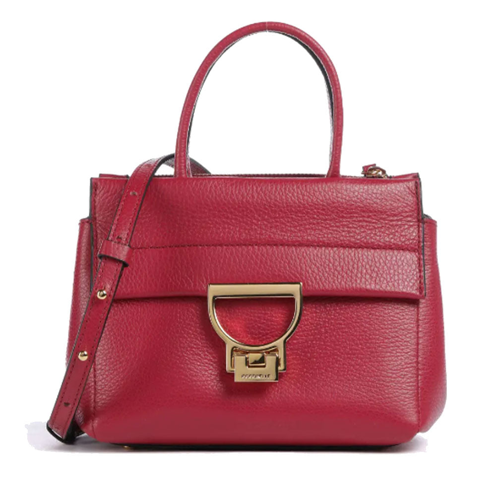 COCCINELLE Damenhandtasche aus Leder Arlettis Line Sangria Farbe Kleine Größe
