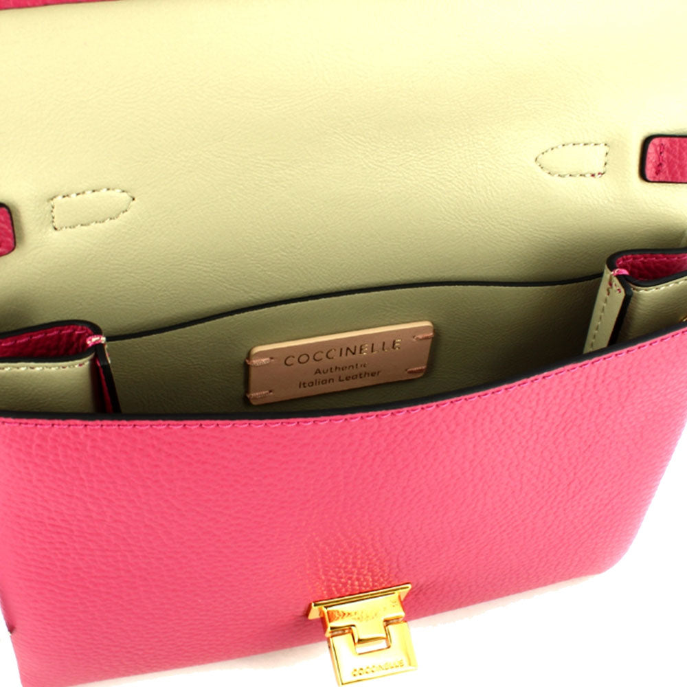 Borsa Donna a Mano con Tracolla COCCINELLE in Pelle Linea Arlettis Mini colore Rosewood