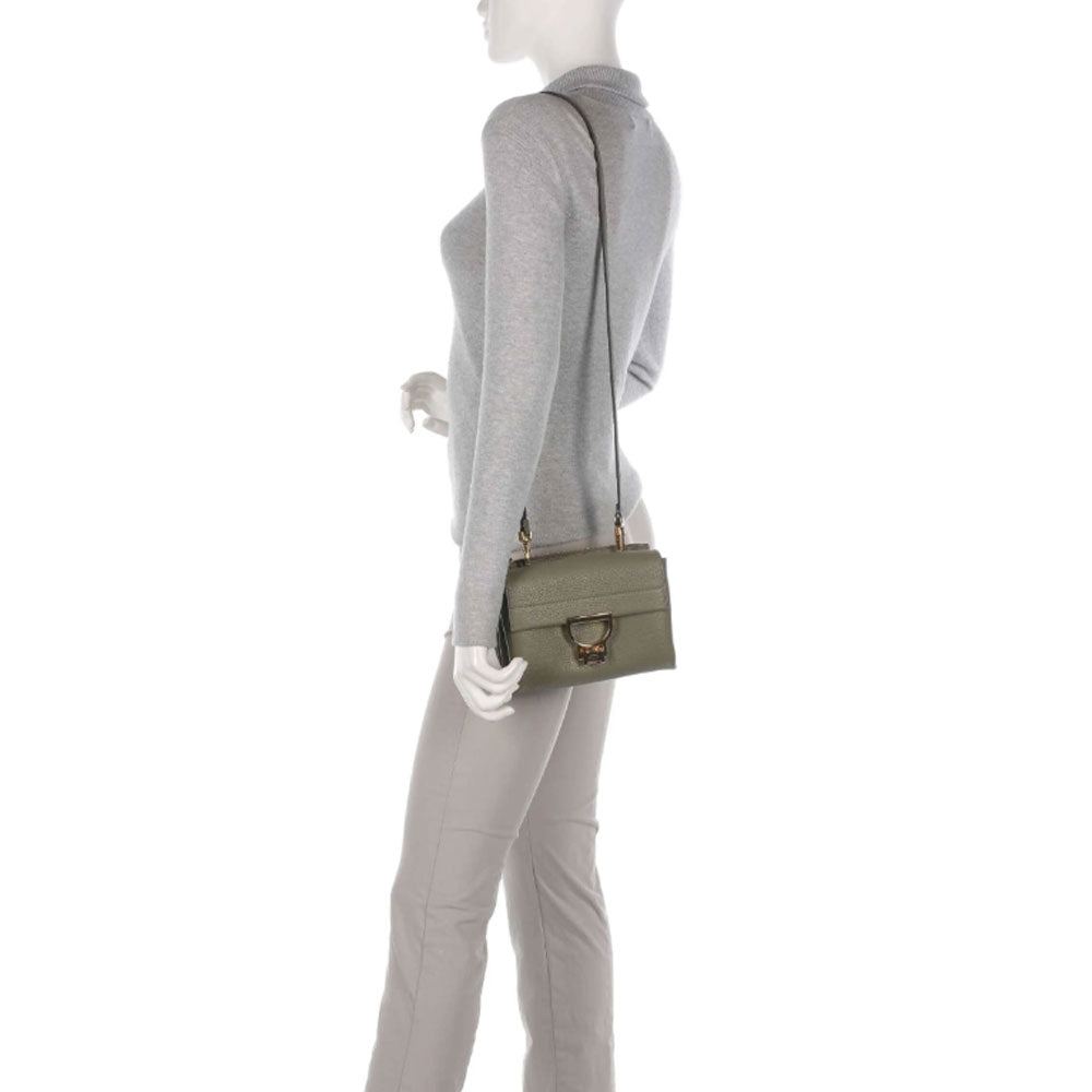 Borsa Donna a Mano con Tracolla COCCINELLE Linea Arlettis in Pelle colore Laurel Green