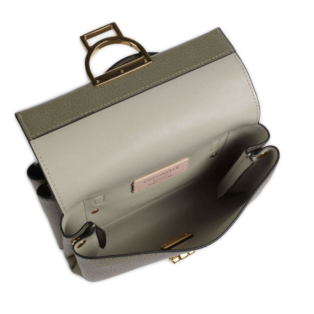 Borsa Donna a Mano con Tracolla COCCINELLE Linea Arlettis in Pelle colore Laurel Green