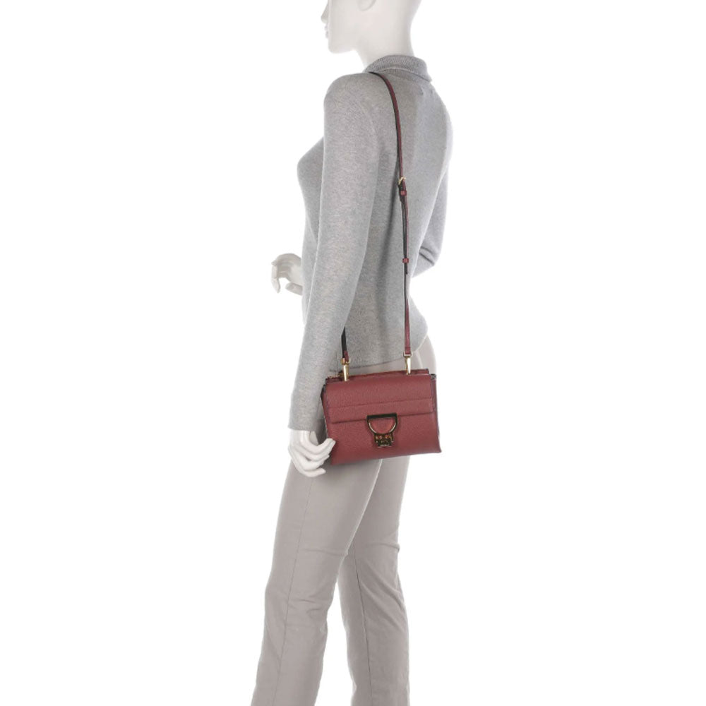 Borsa Donna a Mano con Tracolla COCCINELLE Linea Arlettis in Pelle colore Brandy