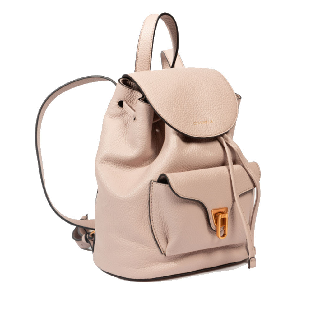 Kleiner COCCINELLE Rucksack aus Leder Beat Soft Line in der Farbe Rosette