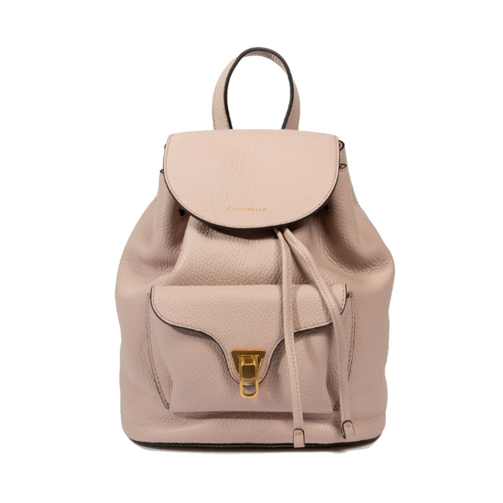 Kleiner COCCINELLE Rucksack aus Leder Beat Soft Line in der Farbe Rosette
