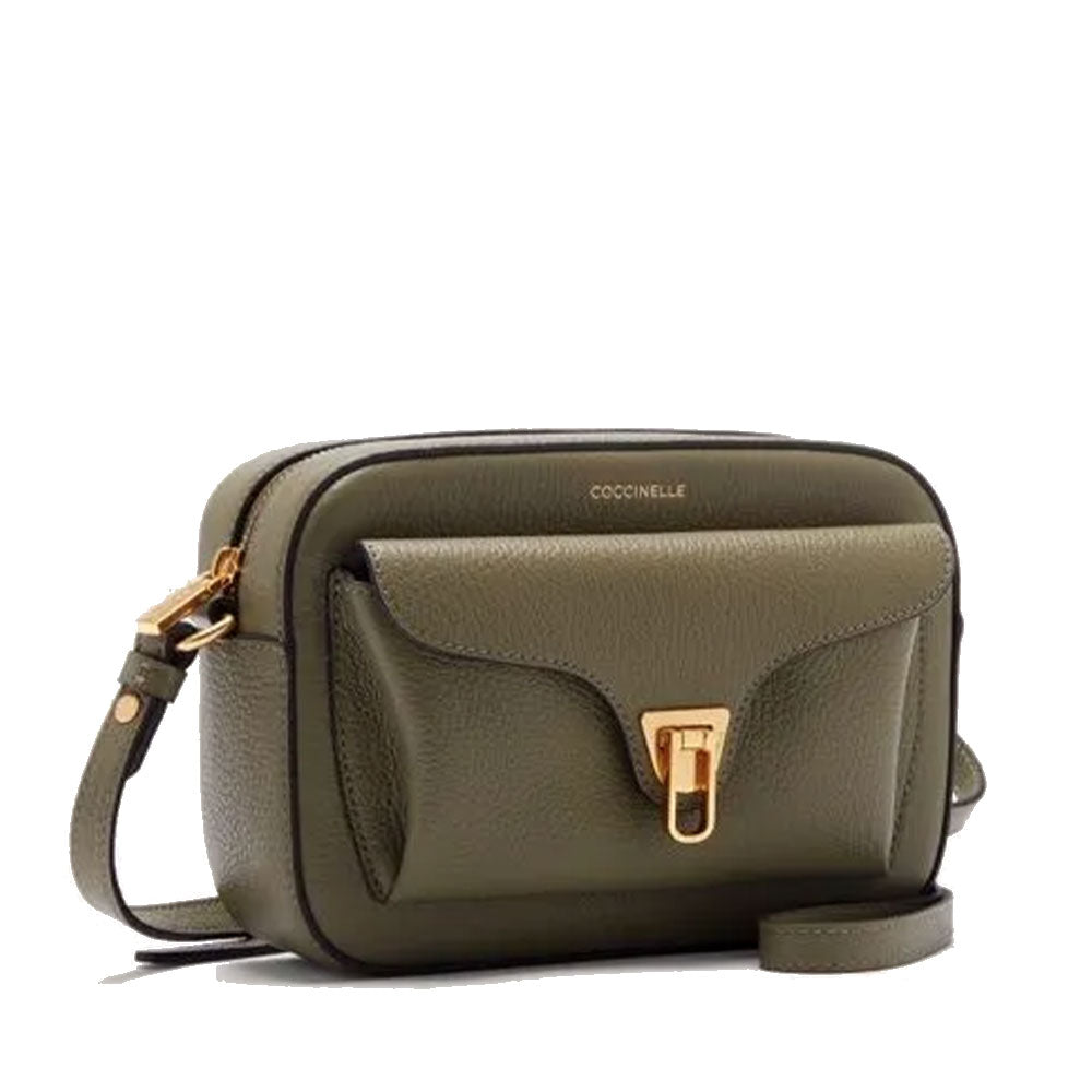 COCCINELLE Damen Umhängetasche aus Laurel Green Leder Beat Soft Line Größe Small