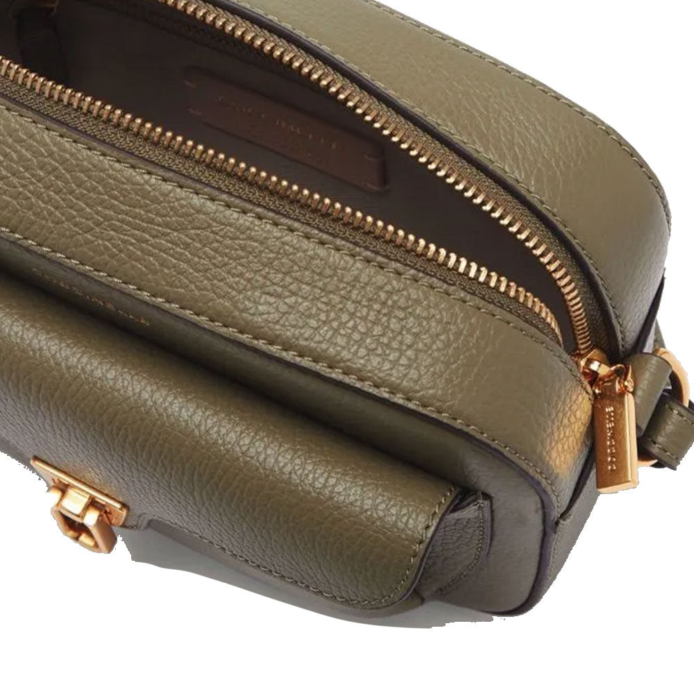 COCCINELLE Damen Umhängetasche aus Laurel Green Leder Beat Soft Line Größe Small
