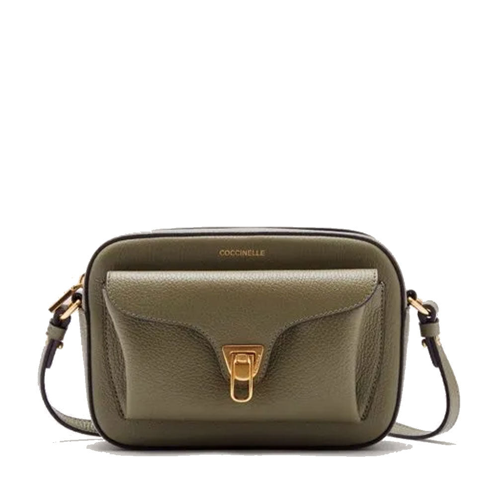 COCCINELLE Damen Umhängetasche aus Laurel Green Leder Beat Soft Line Größe Small