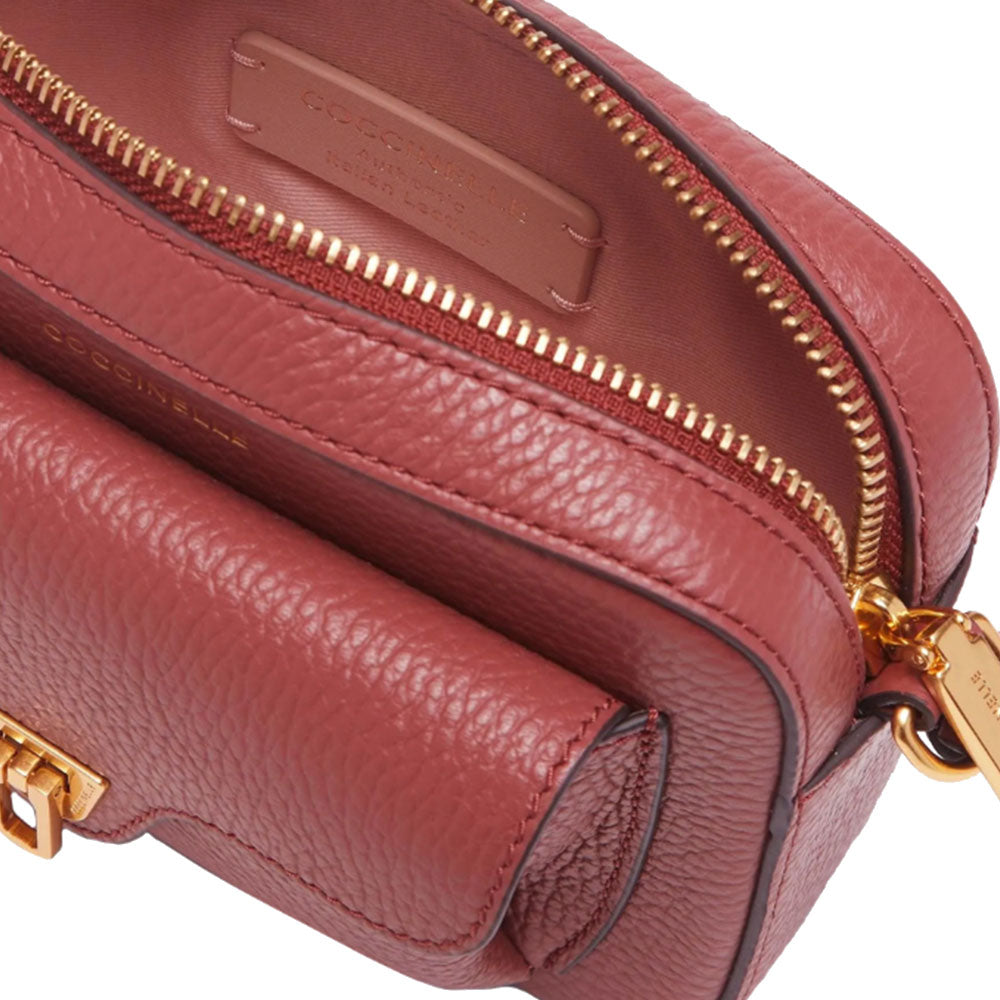 Borsa Donna a Tracolla COCCINELLE linea Beat Soft Mini in Pelle Brandy
