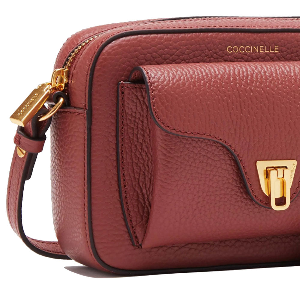 Borsa Donna a Tracolla COCCINELLE linea Beat Soft Mini in Pelle Brandy