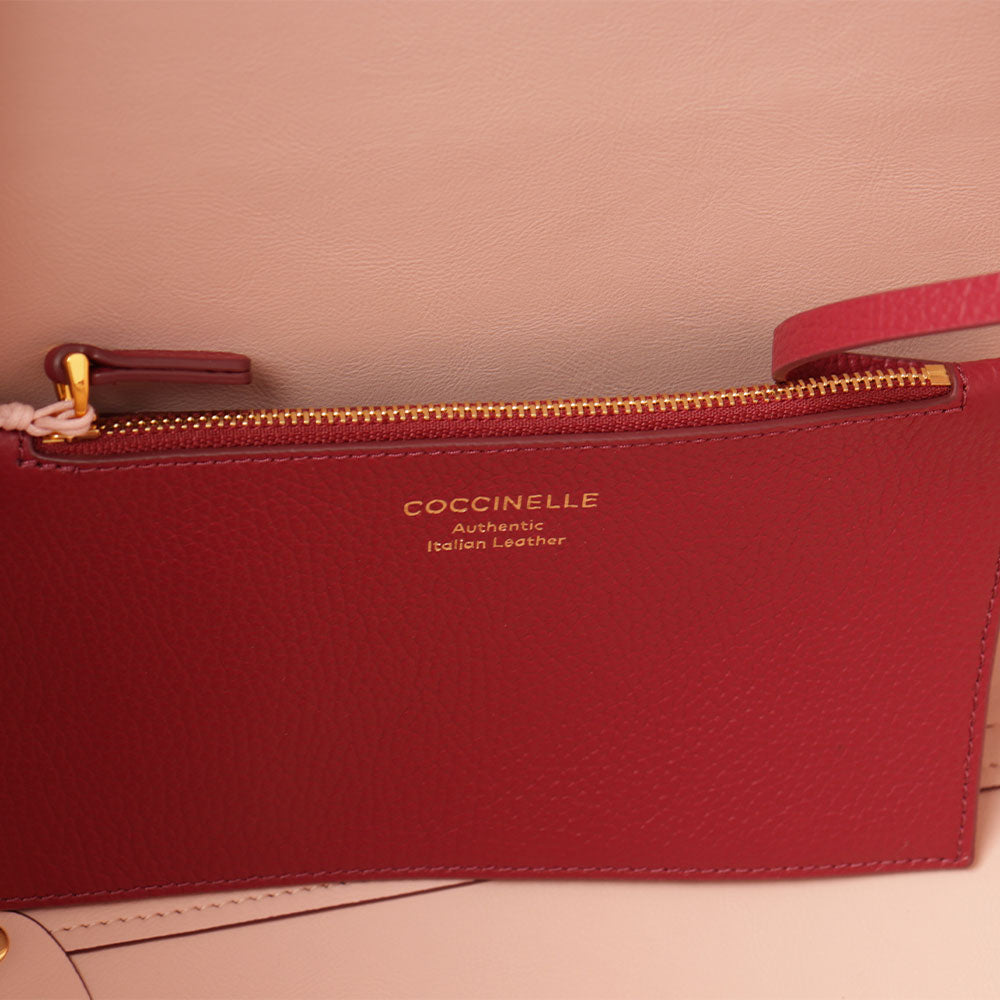 Borsa Donna a Mano COCCINELLE in Pelle linea Boheme Large colore Garnet Red