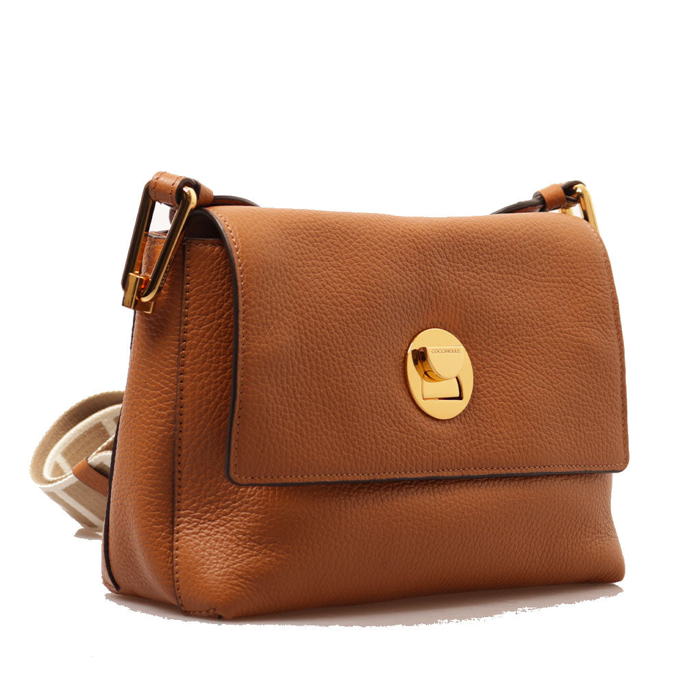 Borsa Donna a Tracolla COCCINELLE in Pelle Linea Liya Signature colore Cuir