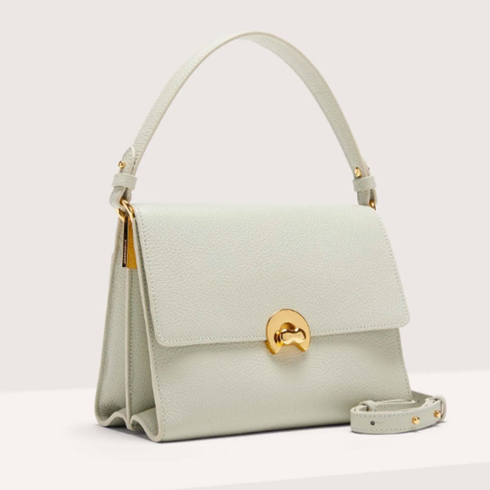 Borsa Donna a Mano con Tracolla COCCINELLE linea Binxie in Pelle Celadon Green