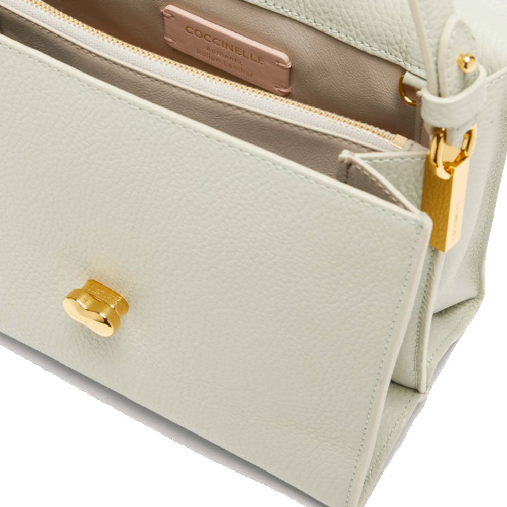 Borsa Donna a Mano con Tracolla COCCINELLE linea Binxie in Pelle Celadon Green