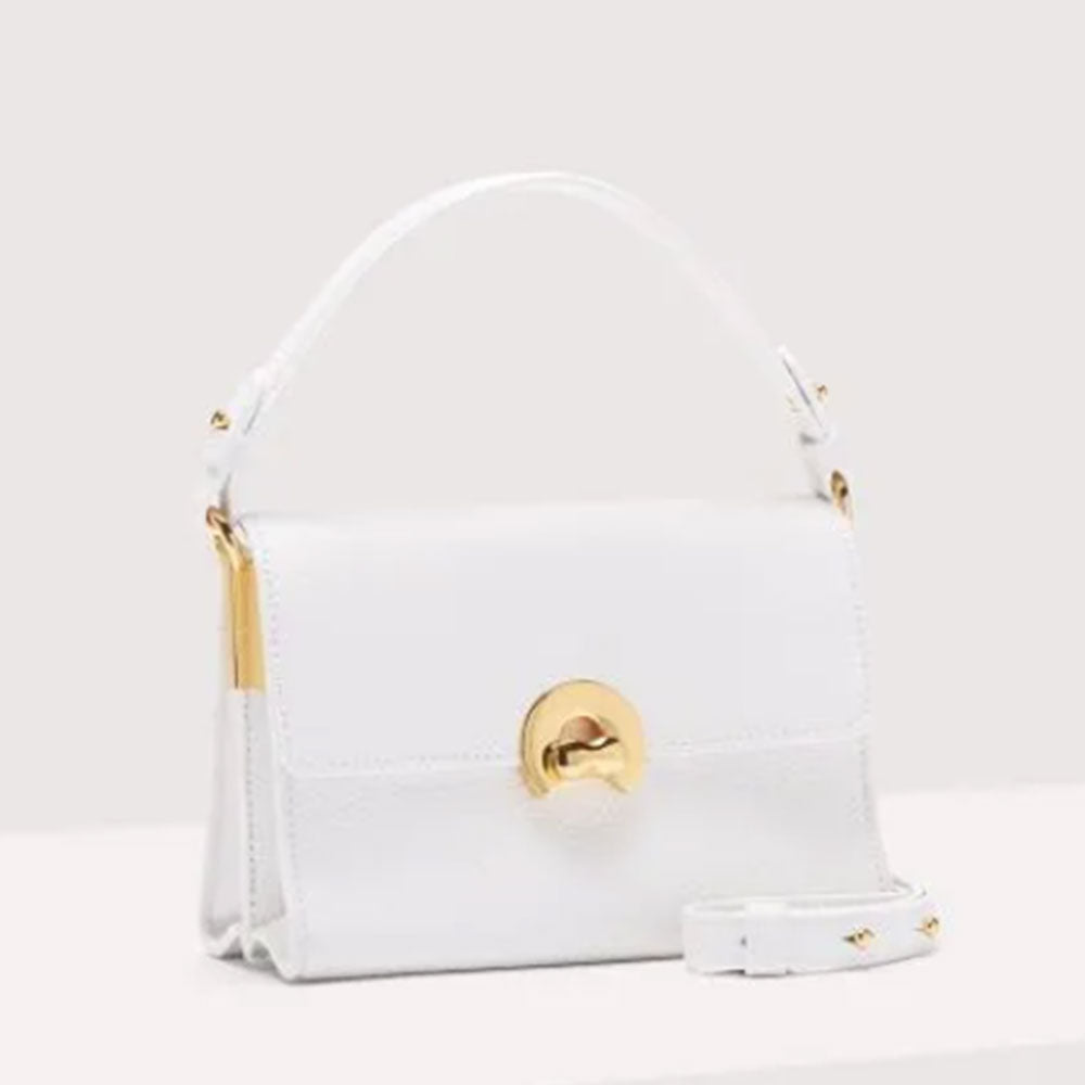 COCCINELLE BINXIE SMALL LINIE
Damenhandtasche mit Schultergurt aus Leder Brillantweiß Farbe