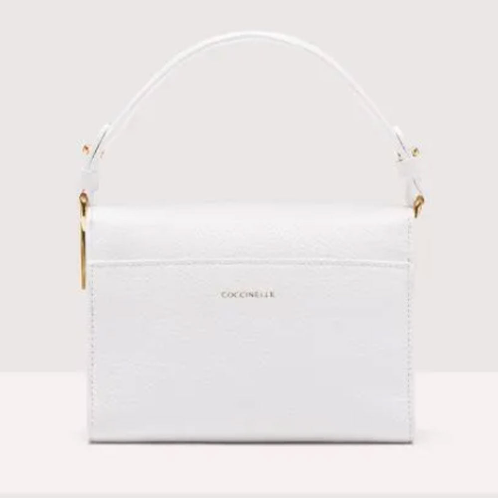 COCCINELLE BINXIE SMALL LINIE
Damenhandtasche mit Schultergurt aus Leder Brillantweiß Farbe