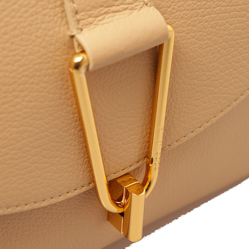 Borsa Donna a Spalla COCCINELLE linea Himma Medium in Pelle Fresh Beige