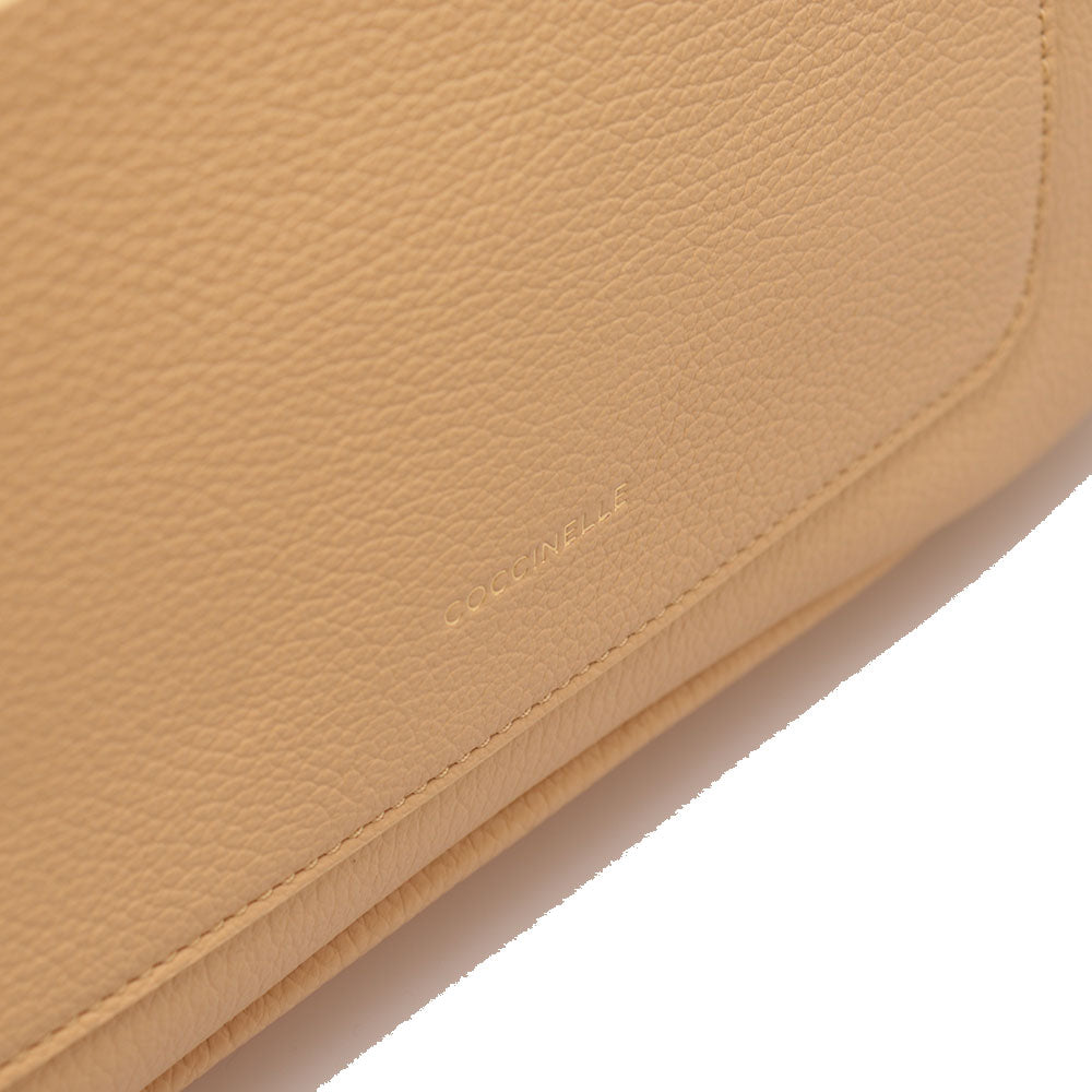 Borsa Donna a Spalla COCCINELLE linea Himma Medium in Pelle Fresh Beige