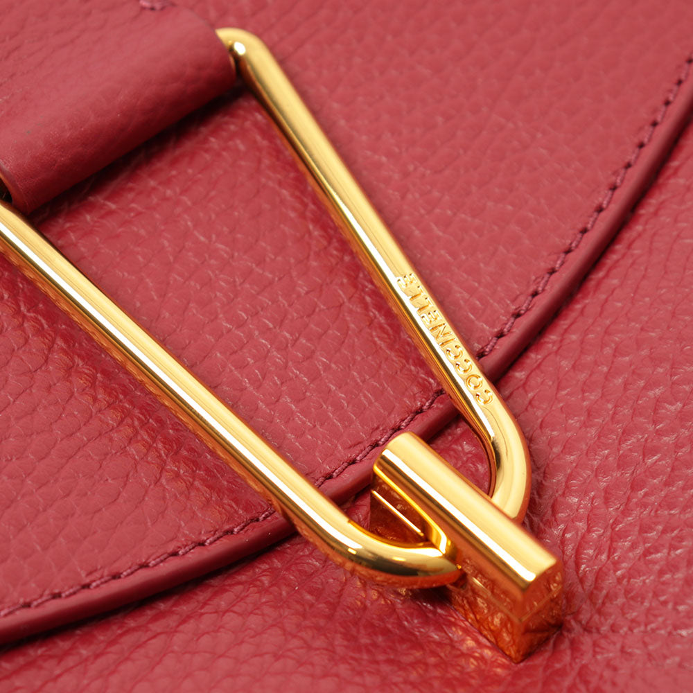 Borsa Donna a Spalla COCCINELLE linea Himma Medium in Pelle Garnet Red